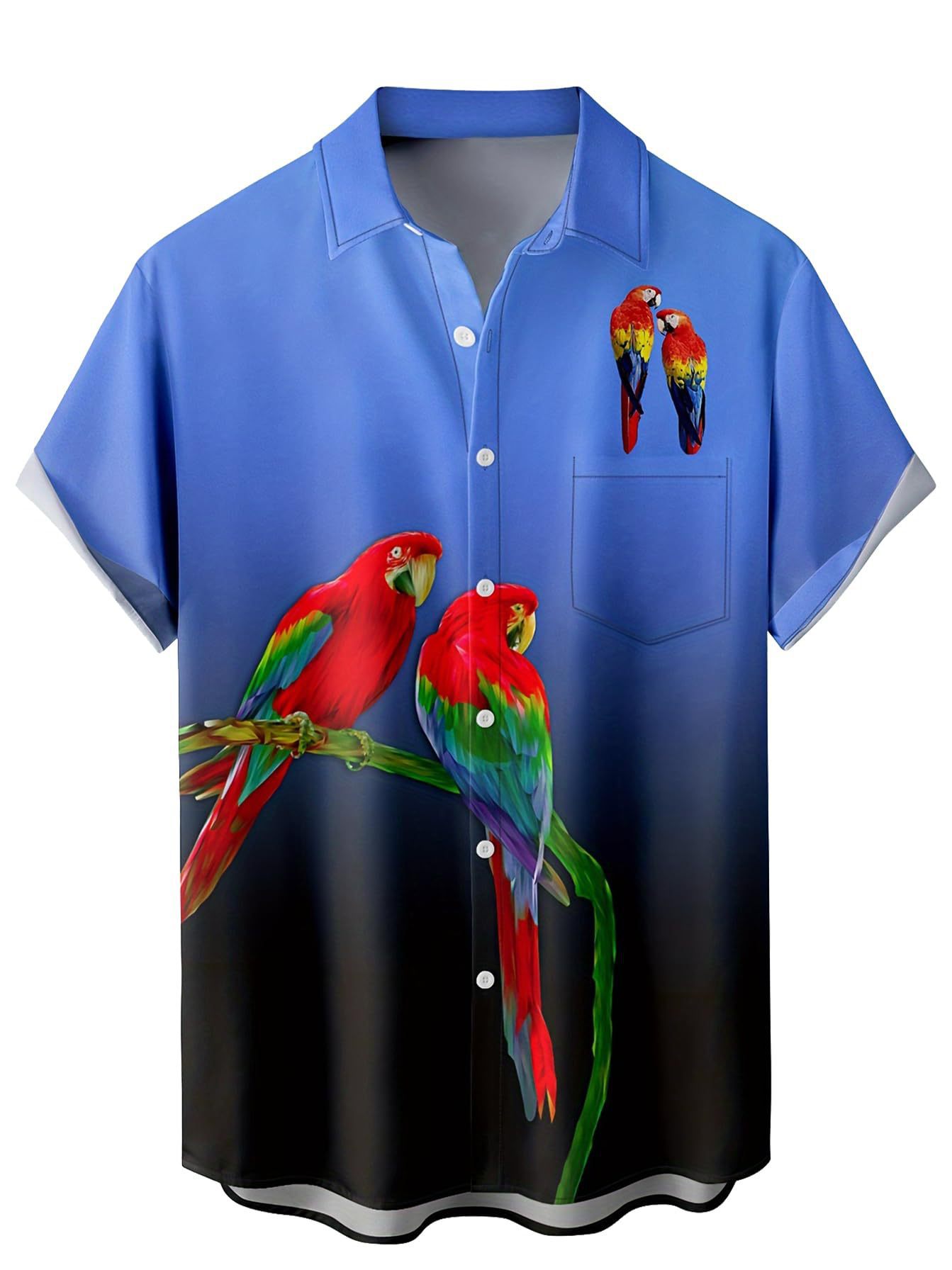 Men's Casual Printing Short Sleeve Shirt Plus Size