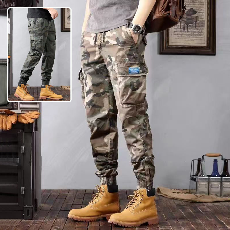 Camouflage Cargo Pants Men's Trousers With Pockets Fashion Casual Loose Tapered Pants null