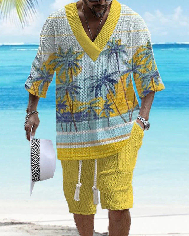 Fashion Men's Summer Loose Short Sports Suit