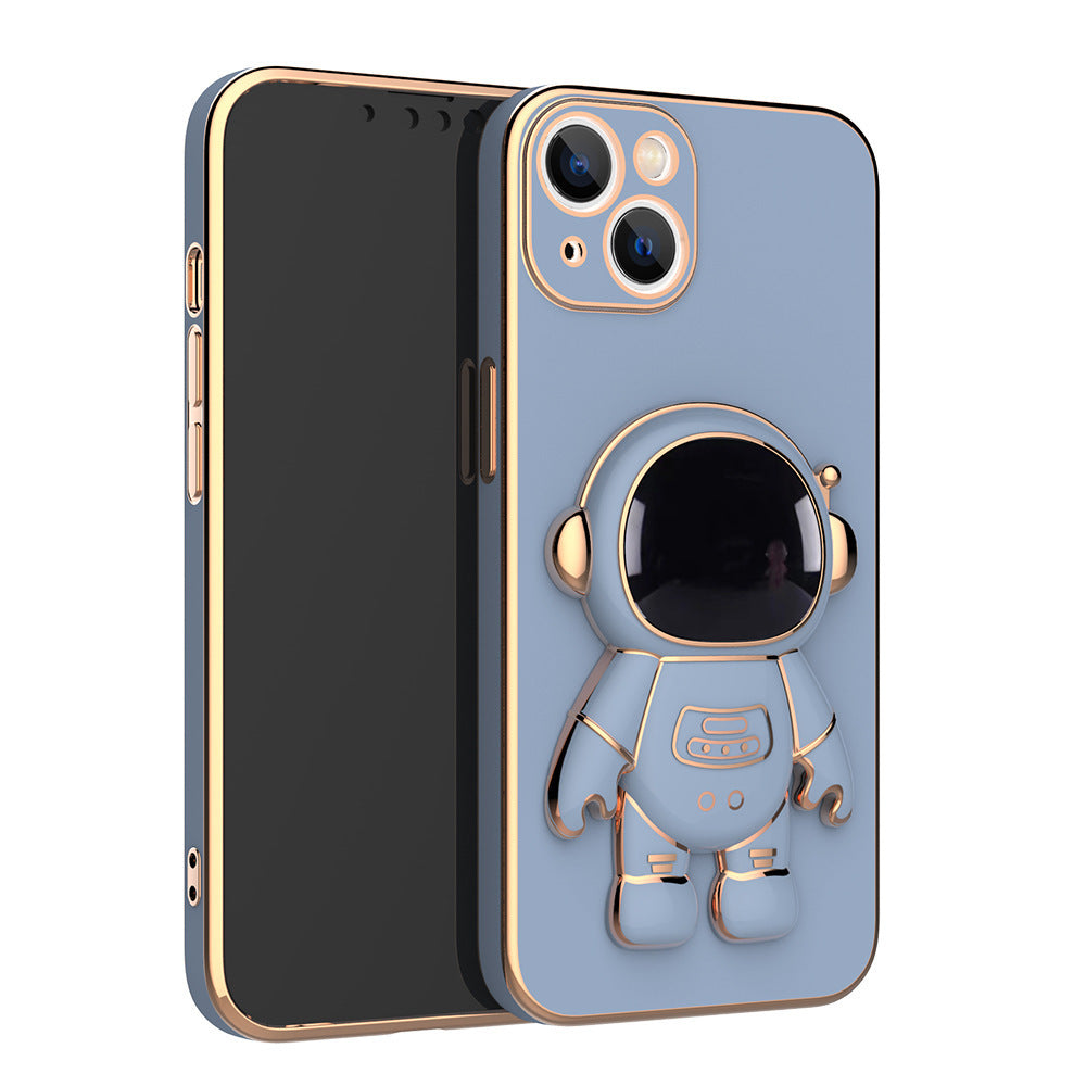 3D Astronaut Phone Case Anti-Drop Electroplating Bracket null