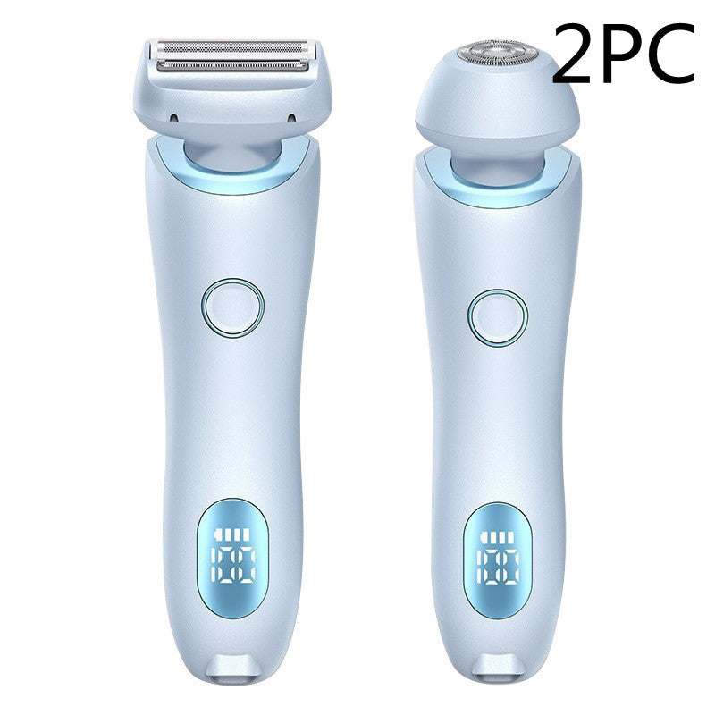 2 In 1 Hair Removal Epilator USB Rechargeable Trimmer Women Body Razor Face Leg Armpit Bikini Hand Pubic Shaver Hair Remover null