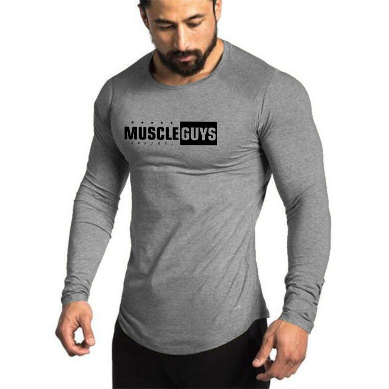 Men's Casual Slim-fit Sports Long-sleeved T-shirt