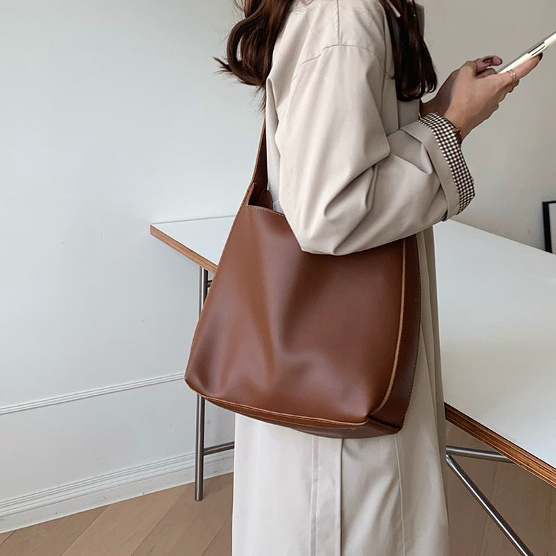 Women's Shoulder Bag Solid Fashion Handbag Crossbody Bag Women's Minimalist PU Leather Bag null