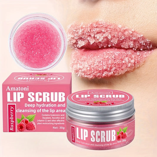 Raspberry-Flavored Lip Scrub Contains Plant Squalane for Hydration, Moisturizing, And Exfoliating, Leaving Lips Refreshed And Enhancing Their Color. Dropshipman