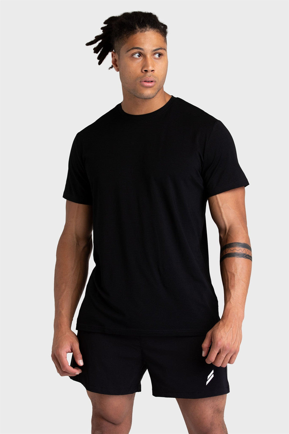 Muscle Workout Short Sleeve Men's Summer Casual Slim Fit Crew Neck Cotton T-shirt