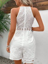 Hollow-out Lining Fashionable And Comfortable One-piece Shorts