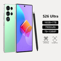 Best Selling Cellphones S26 16+1TB 48+108MP Global 5G Smartphone 7.3Inch Screen Cellphones for S26 ultra Smart Phone Green Best Selling Cellphones S26 16+1TB 48+108MP Global 5G Smartphone 7.3Inch Screen Cellphones for S26 ultra Smart Phone - shop_name