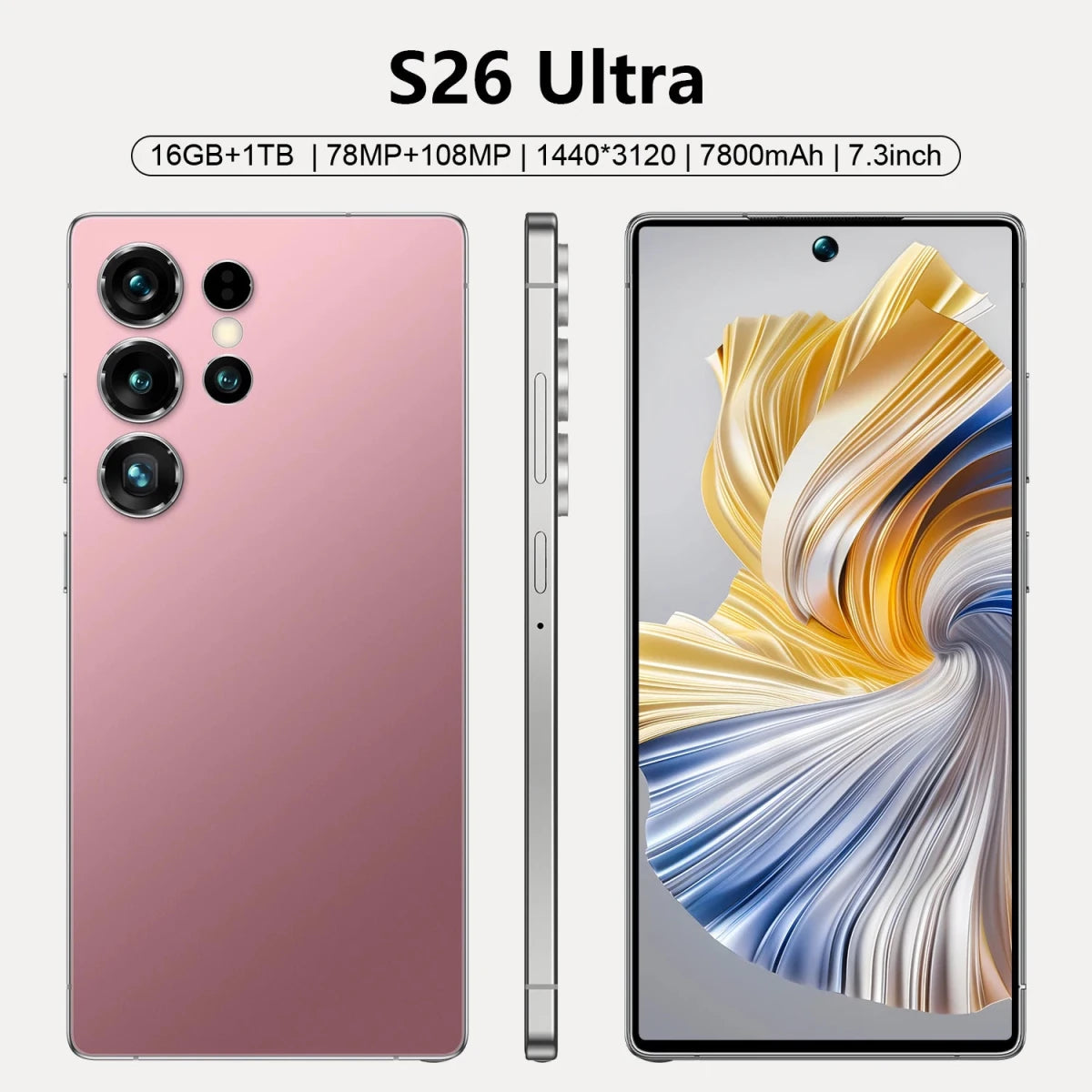 Best Selling Cellphones S26 16+1TB 48+108MP Global 5G Smartphone 7.3Inch Screen Cellphones for S26 ultra Smart Phone Black Best Selling Cellphones S26 16+1TB 48+108MP Global 5G Smartphone 7.3Inch Screen Cellphones for S26 ultra Smart Phone - shop_name