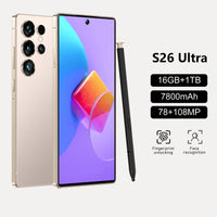 Best Selling Cellphones S26 16+1TB 48+108MP Global 5G Smartphone 7.3Inch Screen Cellphones for S26 ultra Smart Phone Gold Best Selling Cellphones S26 16+1TB 48+108MP Global 5G Smartphone 7.3Inch Screen Cellphones for S26 ultra Smart Phone - shop_name