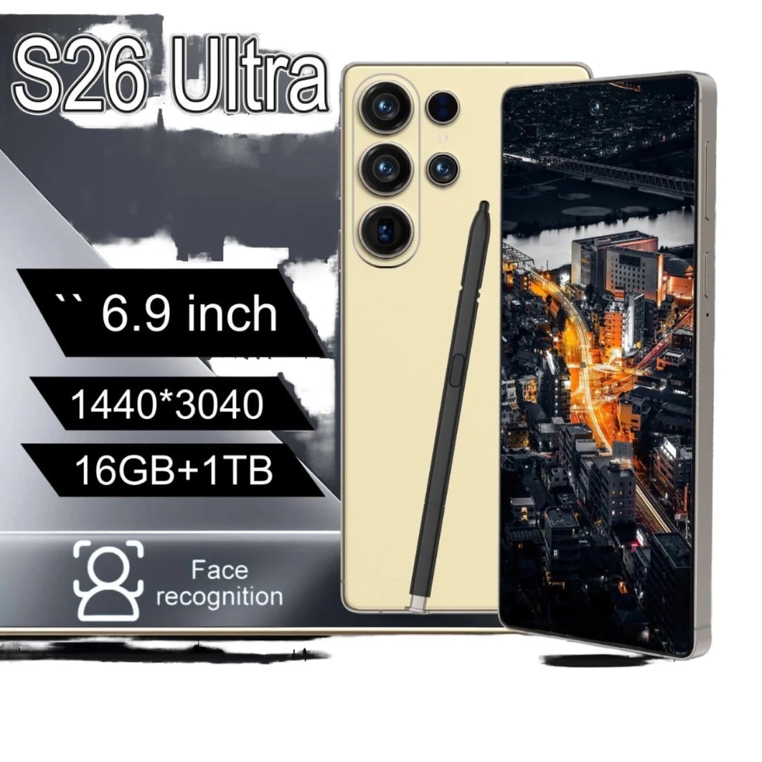 Best Selling Cellphones S26 16+1TB 48+108MP Global 5G Smartphone 7.3Inch Screen Cellphones for S26 ultra Smart Phone Black Best Selling Cellphones S26 16+1TB 48+108MP Global 5G Smartphone 7.3Inch Screen Cellphones for S26 ultra Smart Phone - shop_name