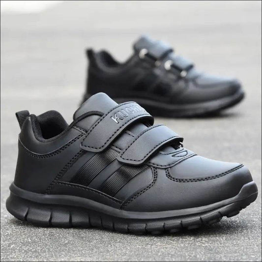 Boys' Shoes, Black Sports Shoes, Waterproof, Non-slip, Deodorant, Children's Black Shoes - Update Avenue 