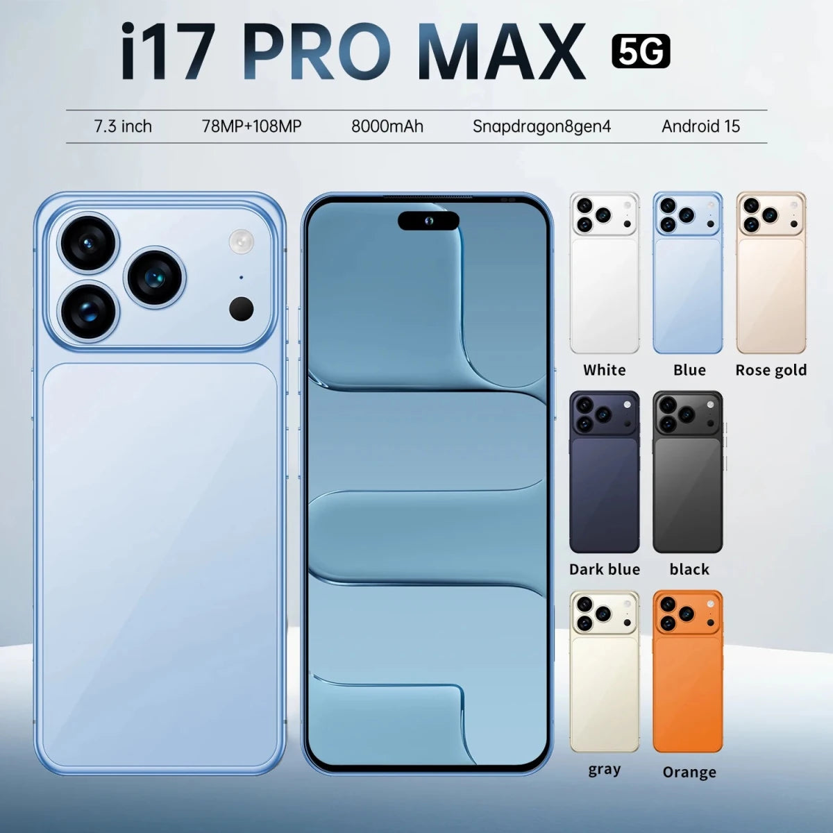 Brand New Mobile I Phone I17 Pro Max 5G Smartphone Smart Phone 1T Cheap Smart Telephone for I17 Cell Phone Blue Brand New Mobile I Phone I17 Pro Max 5G Smartphone Smart Phone 1T Cheap Smart Telephone for I17 Cell Phone - shop_name
