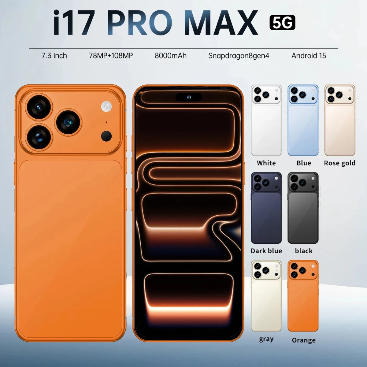 Brand New Mobile I Phone I17 Pro Max 5G Smartphone Smart Phone 1T Cheap Smart Telephone for I17 Cell Phone Orange Brand New Mobile I Phone I17 Pro Max 5G Smartphone Smart Phone 1T Cheap Smart Telephone for I17 Cell Phone - shop_name