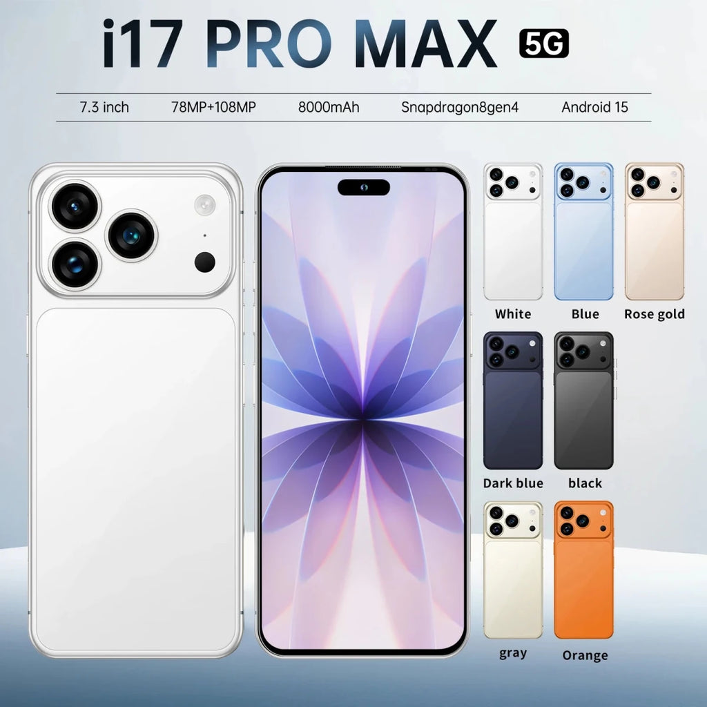 Brand New Mobile I Phone I17 Pro Max 5G Smartphone Smart Phone 1T Cheap Smart Telephone for I17 Cell Phone Orange Brand New Mobile I Phone I17 Pro Max 5G Smartphone Smart Phone 1T Cheap Smart Telephone for I17 Cell Phone - shop_name
