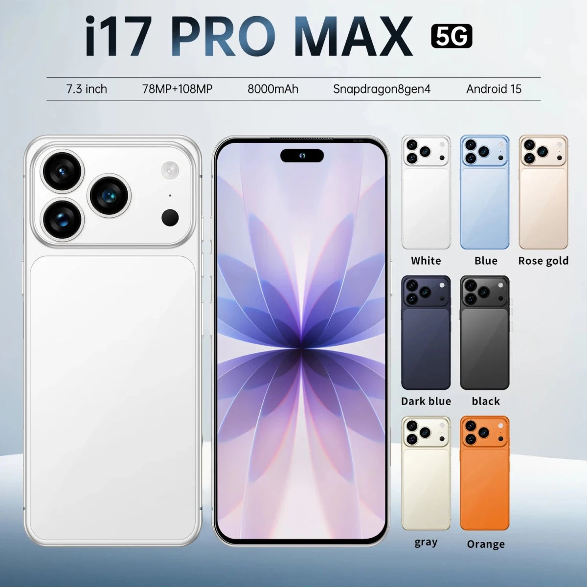 Brand New Mobile I Phone I17 Pro Max 5G Smartphone Smart Phone 1T Cheap Smart Telephone for I17 Cell Phone Orange Brand New Mobile I Phone I17 Pro Max 5G Smartphone Smart Phone 1T Cheap Smart Telephone for I17 Cell Phone - shop_name