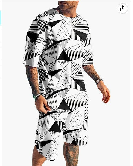 Short-sleeved Shorts Two-piece Sports And Leisure Men's Suit