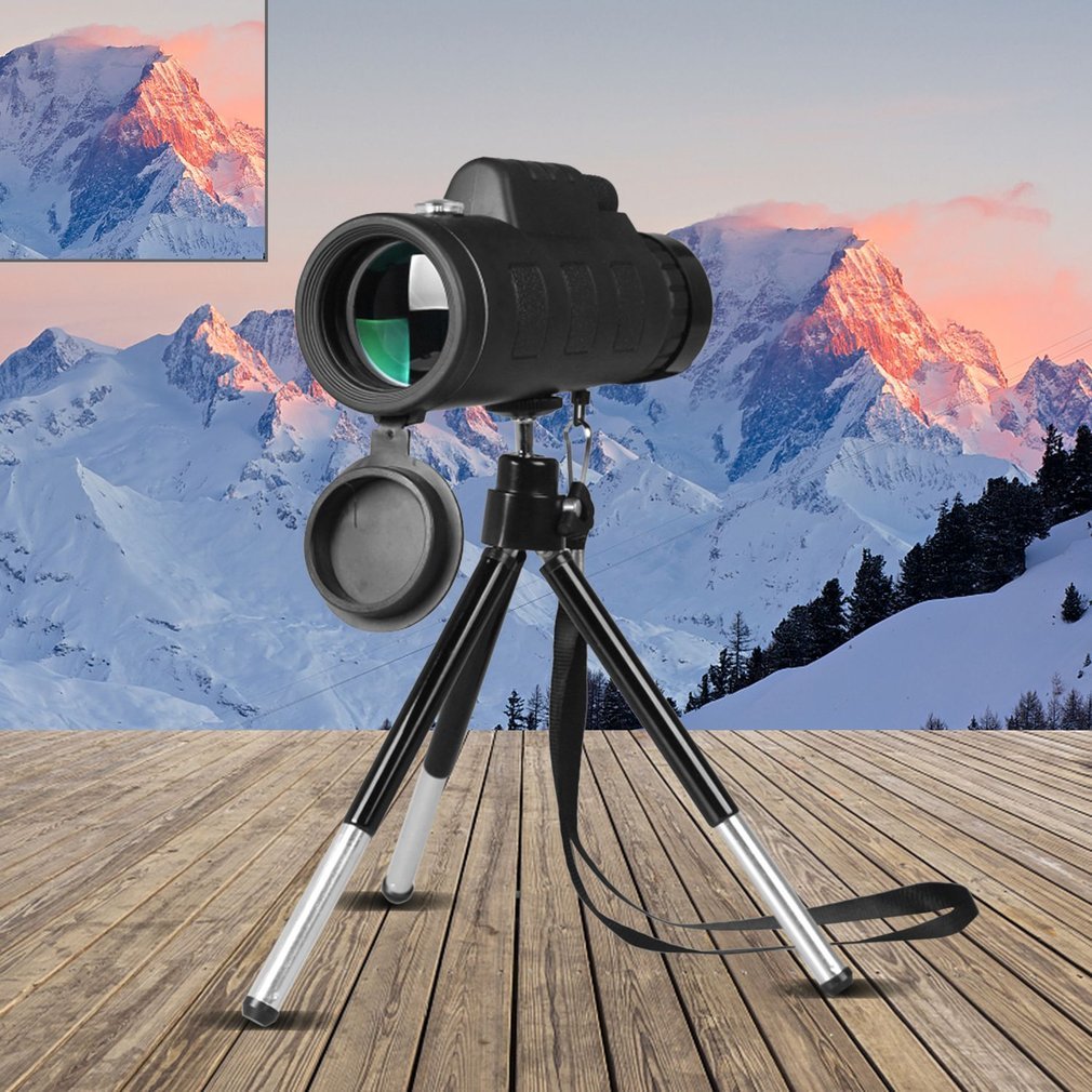 Compatible with Apple, Monocular Telescope Zoom Scope with Compass Phone Clip Tripod null