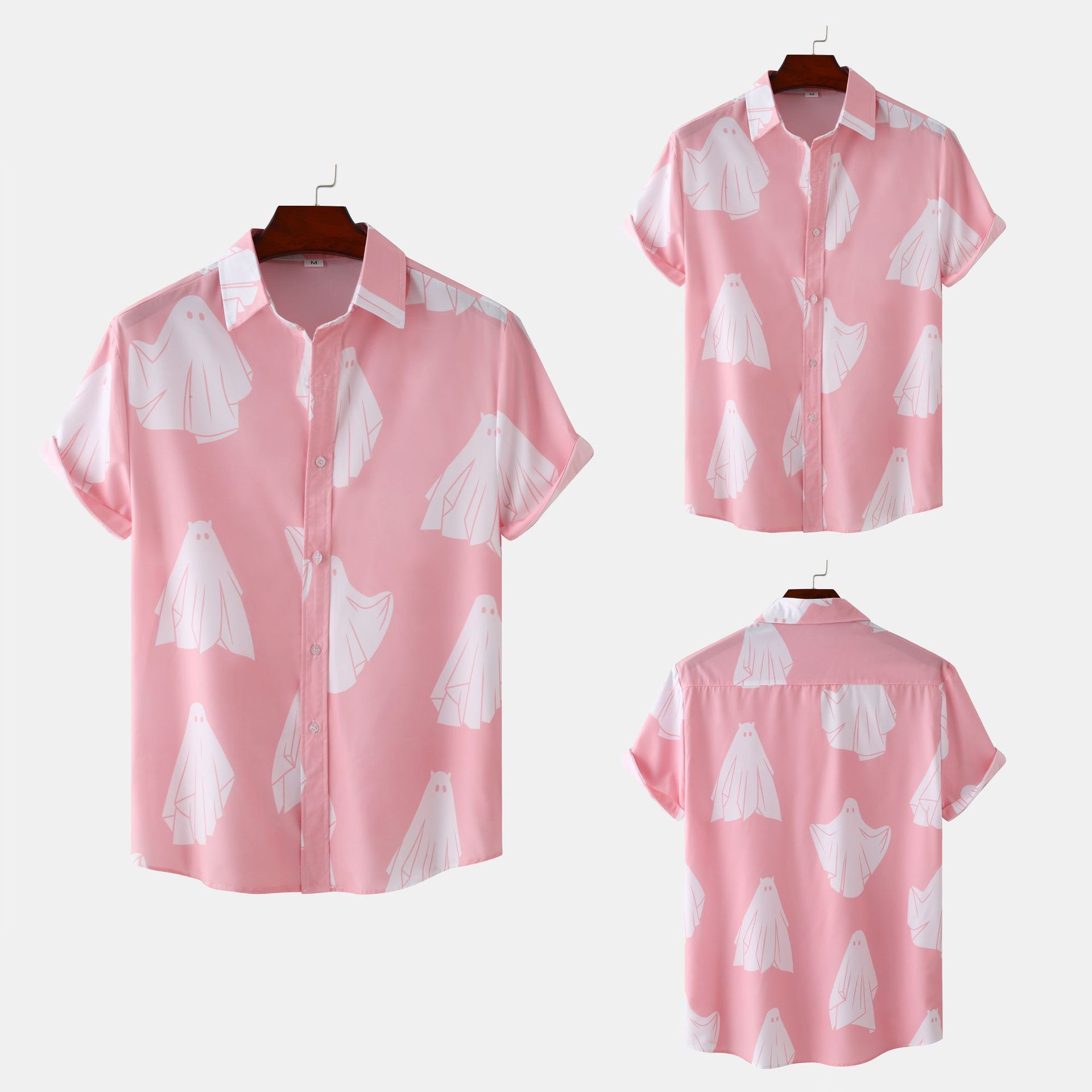 Digital 3D Printing Men's Loose Short Shirt