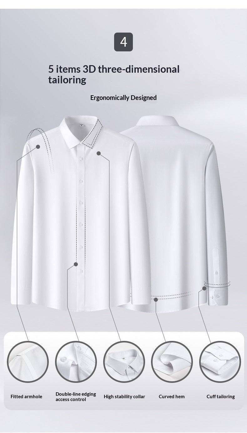 Non-iron Professional Workwear Business Men's Shirt