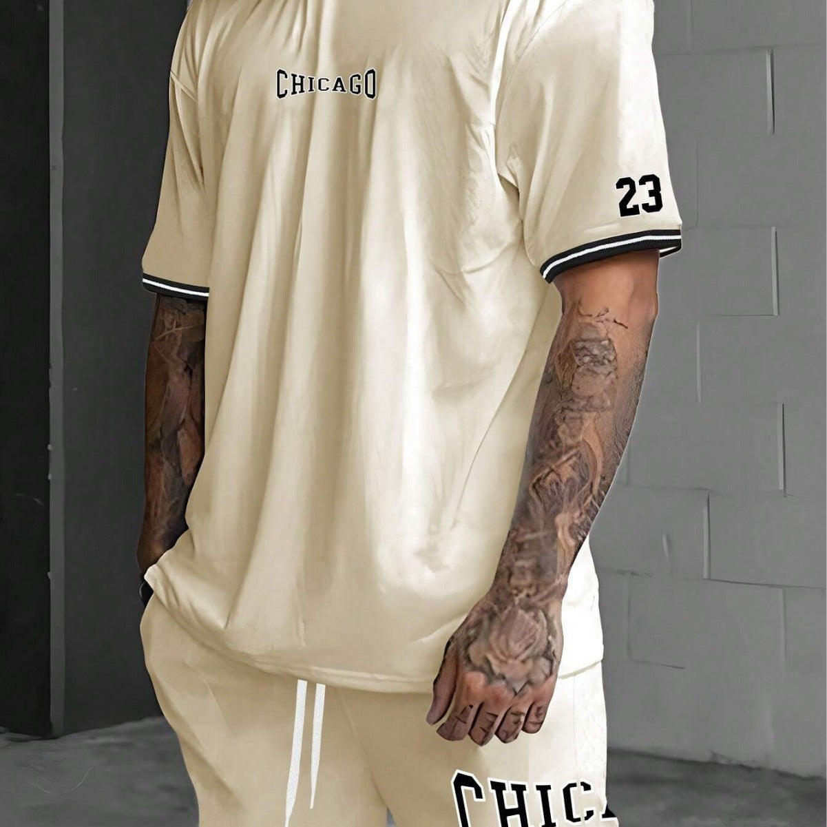 Short-sleeved T-shirt Suit Men's Summer New Fashion Trendy