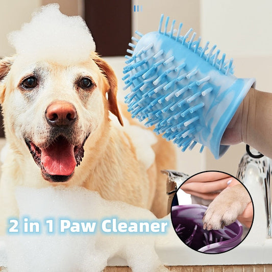 2 In 1 Dog Paw Cleaner Cup Soft Pet Dog Foot Cleaning Washer Brush Cup Portable Pet Foot Washer Paw Clean Brush Foot Cleaning Bucket Pet Products null