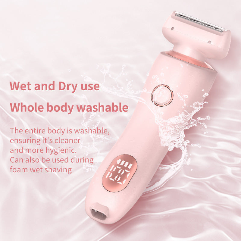 2 In 1 Hair Removal Epilator USB Rechargeable Trimmer Women Body Razor Face Leg Armpit Bikini Hand Pubic Shaver Hair Remover null