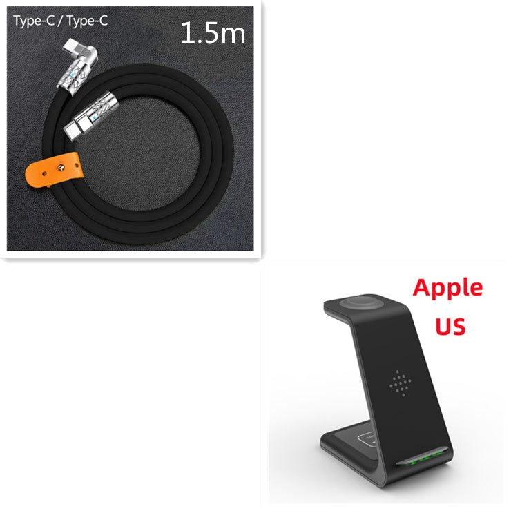 3 In 1 Fast Charging Station Wireless Charger Stand Wireless Quick Charge Dock For Phone Holder null