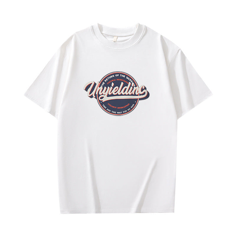 Men's Cotton Ins Round Neck Loose Top T-shirt