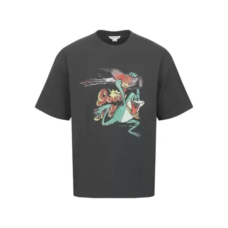 New Men's Casual Printed Cotton Short Sleeve