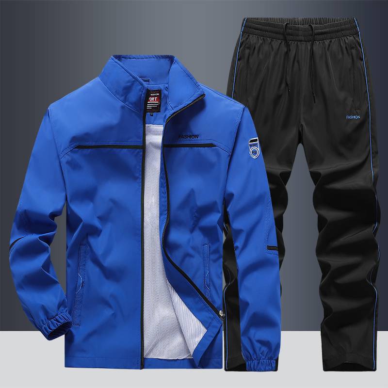 Men's Loose Lapels Casual Sportswear Polyester Composite Fabric