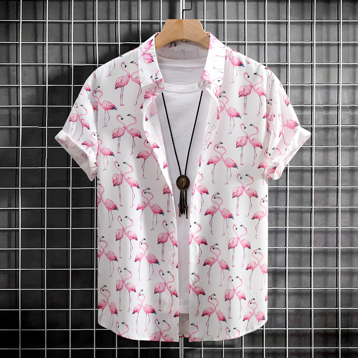 Mens Digital-Print Short-Sleeve Shirt