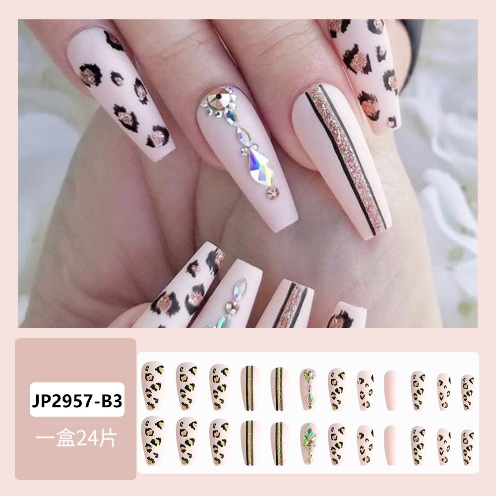 Super Long Diamond Wearing Armor European And American Foreign Trade Nail Stickers