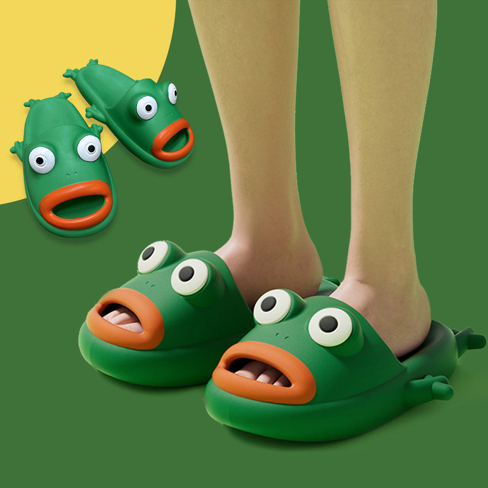 Cute Frog Slippers EVA Soft Home Shoes Bathroom Slippers Summer null