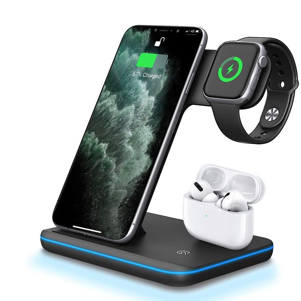 Compatible Mobile Phone Watch Earphone Wireless Charger 3 In 1 Wireless Charger Stand null