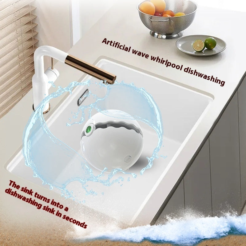 Wave-making Dishwasher Installation-free Wireless Dish Ball Kitchen Gadgets null