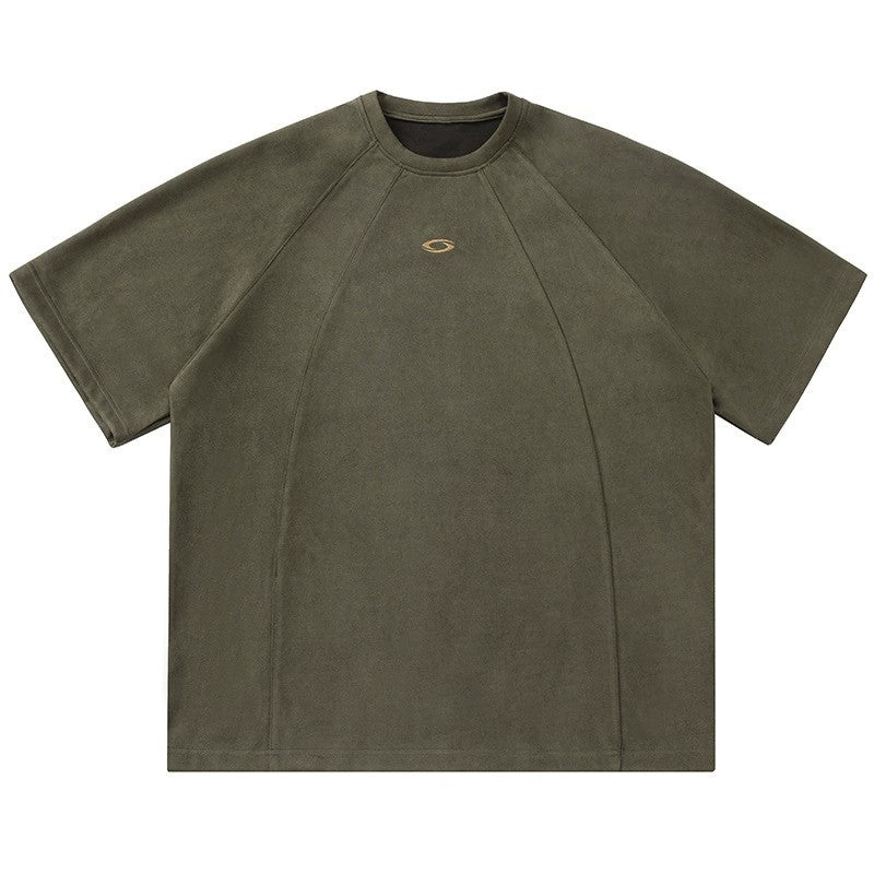 Three-dimensional Split Stitching Design Short-sleeved T-shirt Men's Summer New