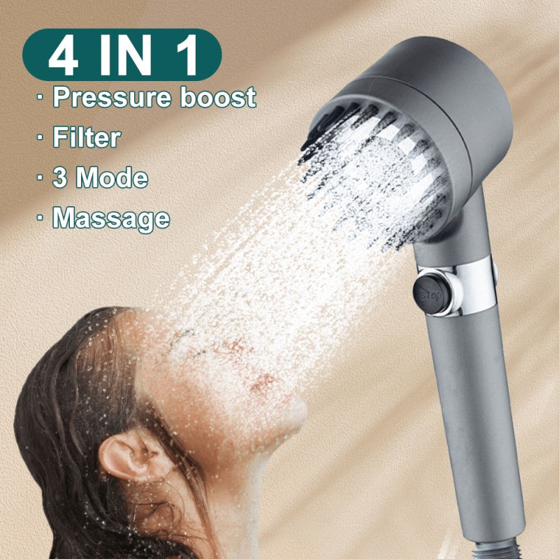 3 Modes Shower Head High Pressure Showerhead Portable Filter Rainfall Faucet Tap Bathroom Bath Home Innovative Accessories null