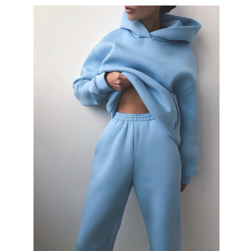 Women's New Hooded Sweatshirt Sports Suit null