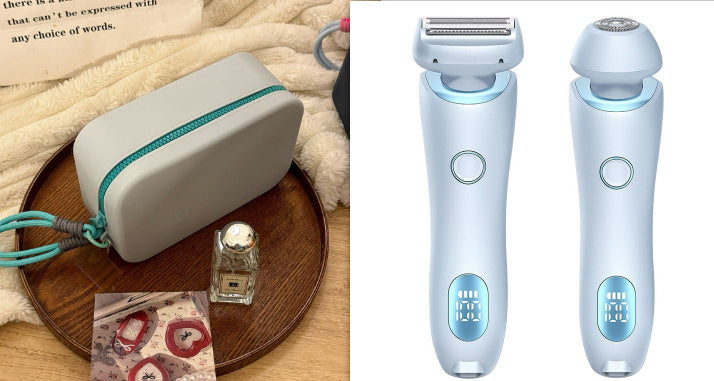 2 In 1 Hair Removal Epilator USB Rechargeable Trimmer Women Body Razor Face Leg Armpit Bikini Hand Pubic Shaver Hair Remover null