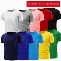 Team Uniform Summer Loose Men's And Women's Round Neck Printed Logo Short Sleeved T-shirt