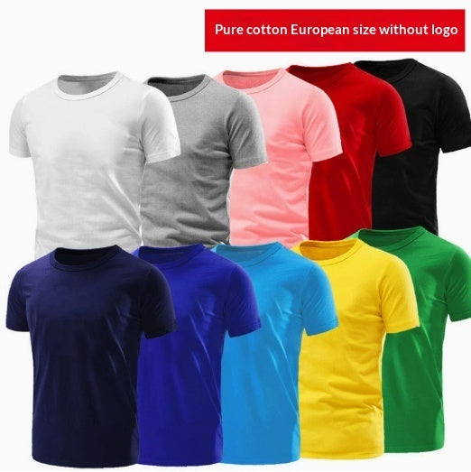 Team Uniform Summer Loose Men's And Women's Round Neck Printed Logo Short Sleeved T-shirt
