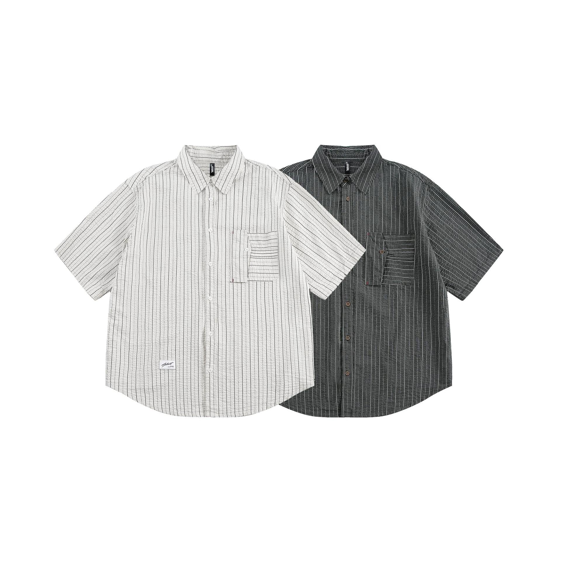 Retro Ins Hong Kong Style Japanese Style All-matching Casual Short-sleeved Shirt