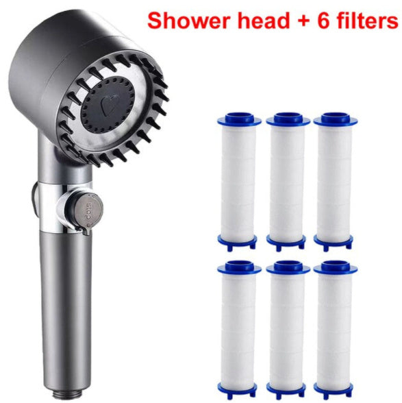 3 Modes Shower Head High Pressure Showerhead Portable Filter Rainfall Faucet Tap Bathroom Bath Home Innovative Accessories null