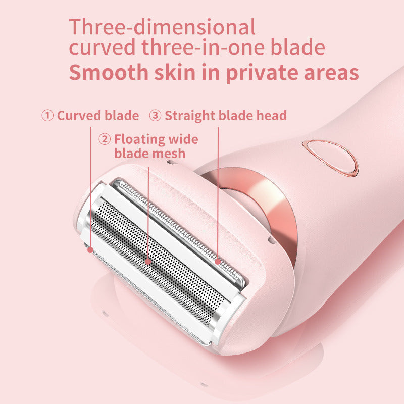 2 In 1 Hair Removal Epilator USB Rechargeable Trimmer Women Body Razor Face Leg Armpit Bikini Hand Pubic Shaver Hair Remover null