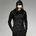 Seasonal New Slim Fit Top Dark Hooded Base Shirt For Men