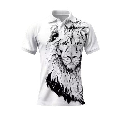 Summer Lion Printing Business Casual T-shirt