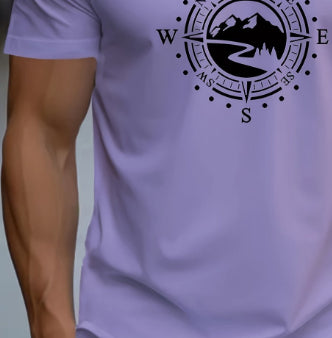 Compass Printed Men's T-shirt Short Sleeve