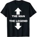 Legendary Humor Pattern Printed Top Short Sleeve Round Neck T-shirt