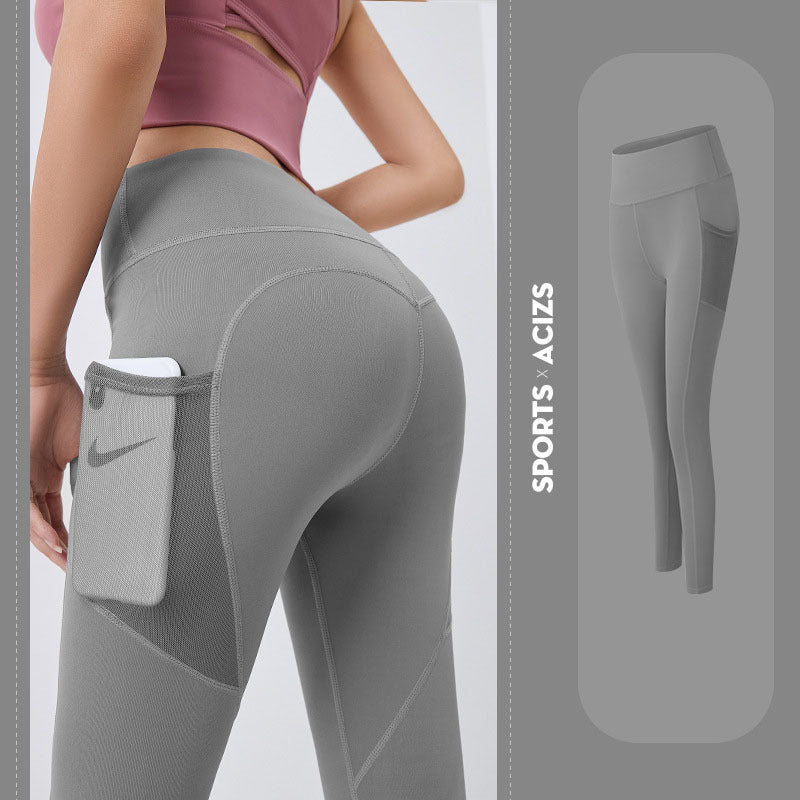 Yoga Pants Women With Pocket Leggings Sport Girl Gym Leggings Women Tummy Control Jogging Tights Female Fitness Pants null