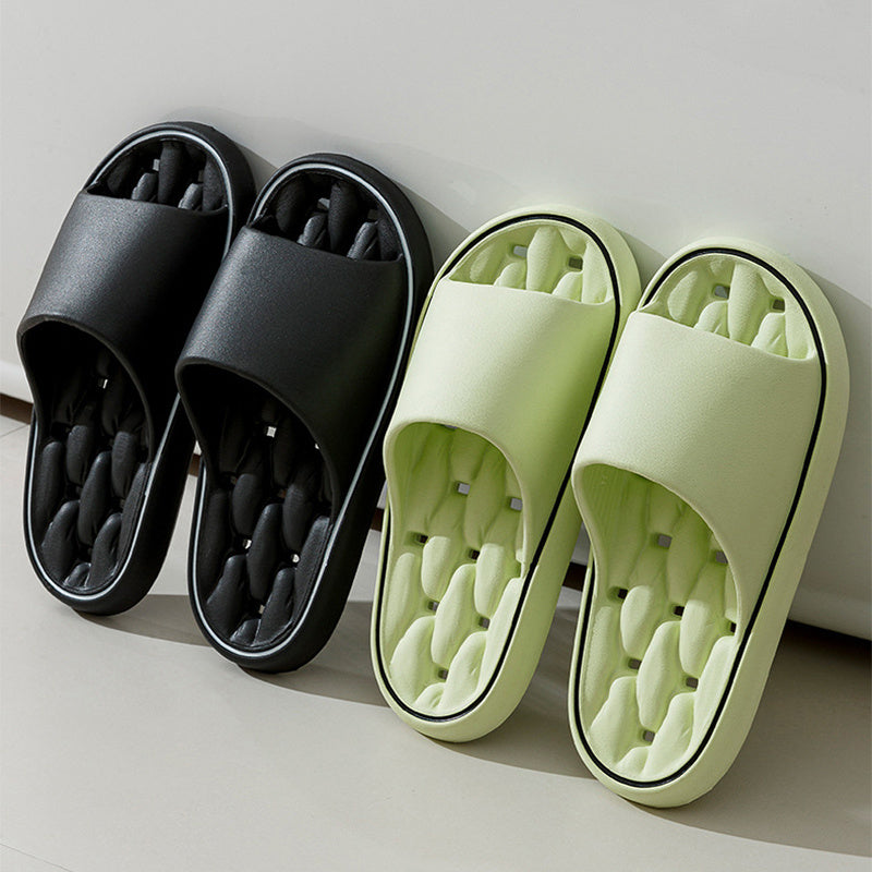 Non-slip Design Bathroom Slippers Home Summer Thick Sole Floor Bedroom House Shoes For Women Men null